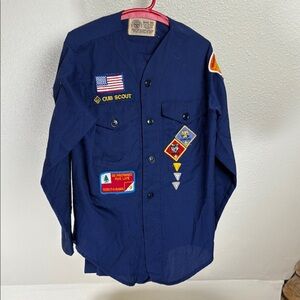 Boy Scouts of America Cub Scout Blue Uniform Shirt and Pants. Size Medium